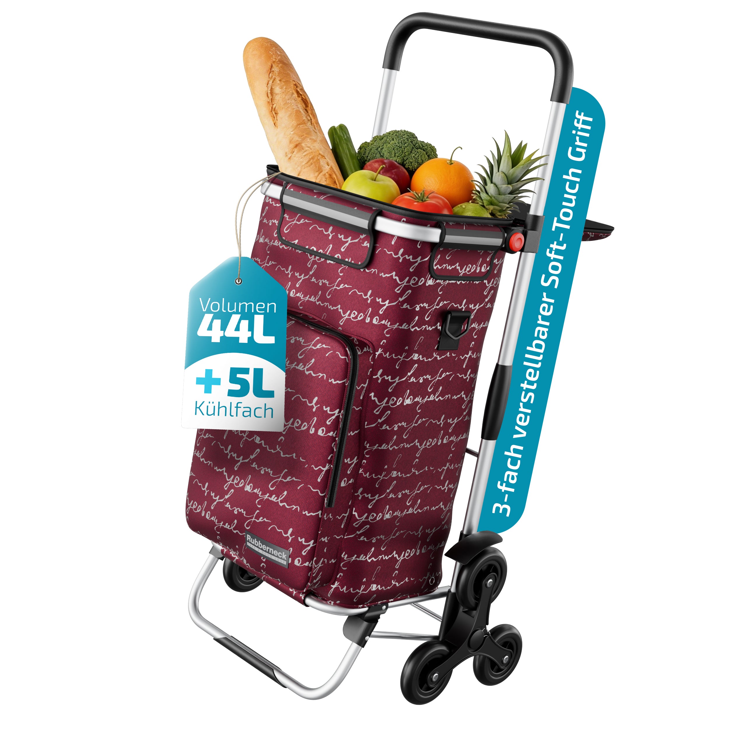 Einkaufstrolley faltbar mit Alu-Gestell – klappbarer Einkaufswagen für Markt & Alltag